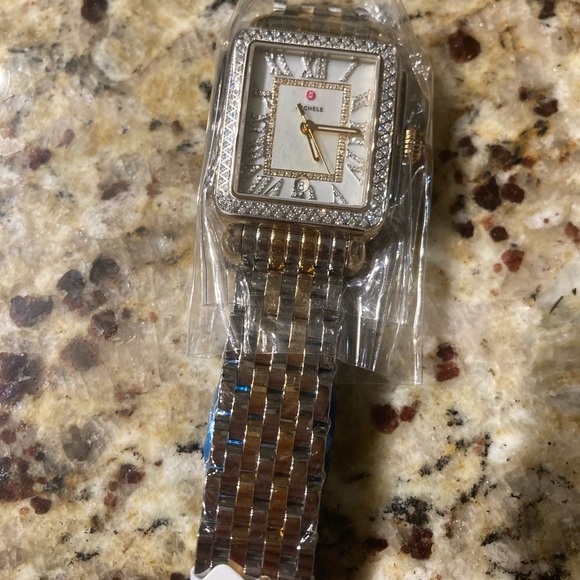 MICHELE Deco Madison Two-Tone 18k Gold-Plated Diamond Watch - Picture 2 of 7